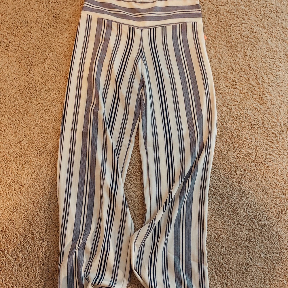 Striped flowy pants
